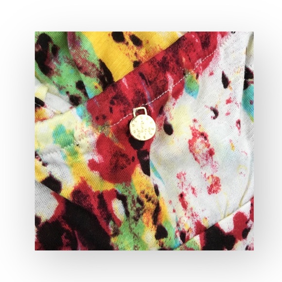 new T-Bags [MISA] ❁ Print Halter Faux Wrap Mini Cocktail Dress ❁ Multi Color ❁ - Picture 10 of 16